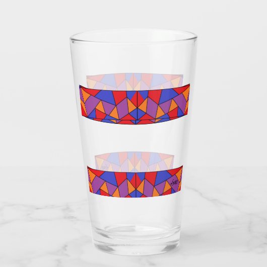 Glass Cup : Abstract Design タンブラーグラス (裏面)