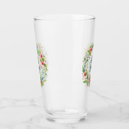 Glass Cup-Spring Floral Drinkware タンブラーグラス (左)