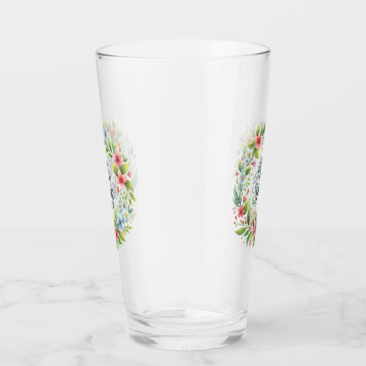 Glass Cup-Spring Floral Drinkware タンブラーグラス (右)