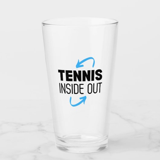 Glass Cup Tennis Inside Out タンブラーグラス (正面)