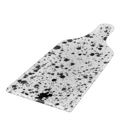 Glass Cutting Board - Black and White Splatters カッティングボード