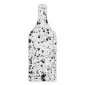 Glass Cutting Board - Black and White Splatters カッティングボード (正面)