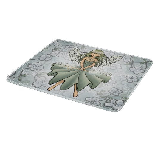 Glass Cutting Board- Fairy Summoning Spring Design カッティングボード (角)