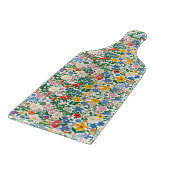 Glass Cutting Board - Happy Floral Flower Pattern. カッティングボード (角)