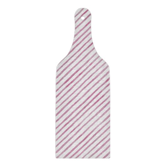 Glass Cutting Board - Pink Stripe Pattern カッティングボード (正面)