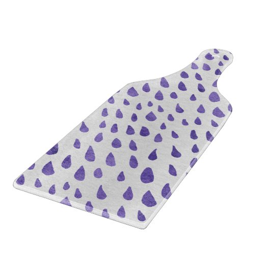 Glass Cutting Board - Purple Pattern カッティングボード (角)