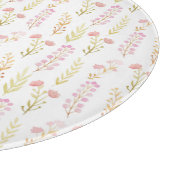 Glass Cutting Board Round - Pink Flower Pattern カッティングボード (角)