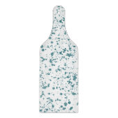Glass Cutting Board - Teal Splashes & Splatters カッティングボード (正面)