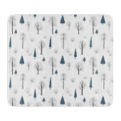 Glass Cutting Board - Winter Pattern カッティングボード (正面)