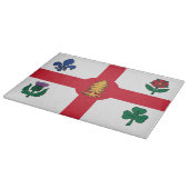 Glass cutting board with Flag of Montreal カッティングボード (角)