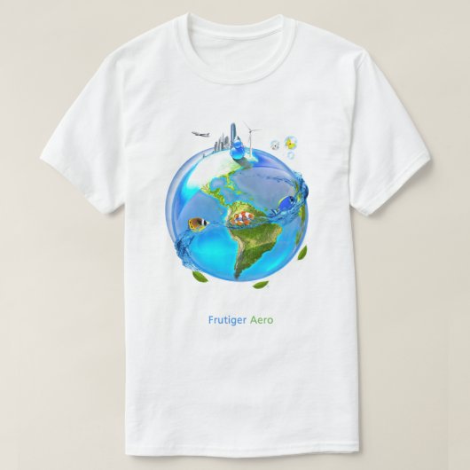 Glass Earth Frutiger Aero Tシャツ (デザイン正面)