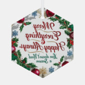 Glass Hexagon Ornament – Elegant Modern Christmas  ガラスオーナメント (裏面)