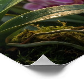 Glass Hummingbird Orchid Glow ポスター (角)