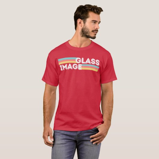 Glass Image Retro funny Tシャツ (正面フル)