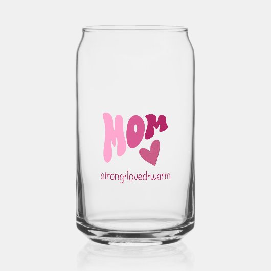 Glass Mom heart  ガラス缶 (正面)