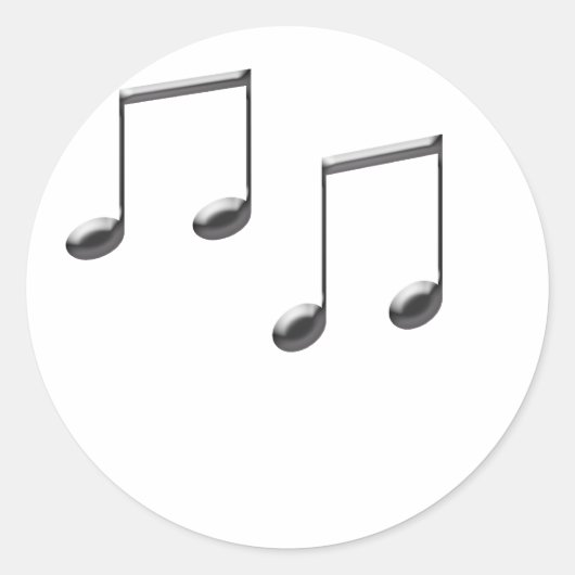 GLASS MUSICノート ラウンドシール (正面)
