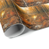 Glass of White Wine In Autumn Leaves ラッピングペーパー (ロールコーナー)