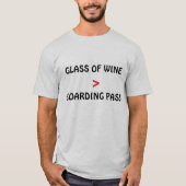 GLASS OF WINE > BOARDING PASS Tシャツ (正面)