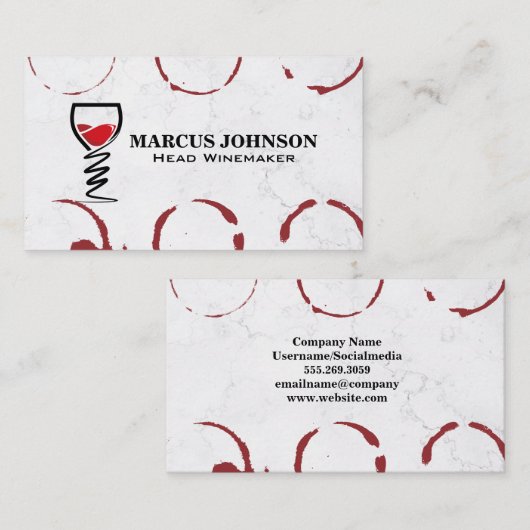 Glass of Wine | Winery 名刺 (正面/裏面)