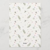 Glass Ornament Baby Shower Invitation Winter Theme 招待状 (裏面)