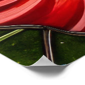 Glass Patchwork Hummingbird Garden Floral Mosaic ポスター (角)