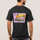 Glass Peony T-shirt with Japanese KANJI ~芍薬~ Tシャツ (裏面)