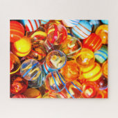 Glass playing marbles colorful ジグソーパズル (横)