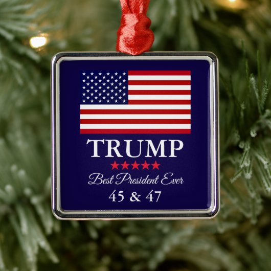GLASS PRESIDENT DONALD TRUMP CHRISTMAS ORNAMENT メタルオーナメント (ツリー)
