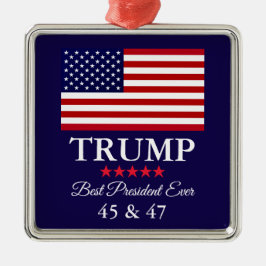 GLASS PRESIDENT DONALD TRUMP CHRISTMAS ORNAMENT メタルオーナメント