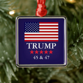 GLASS PRESIDENT DONALD TRUMP CHRISTMAS ORNAMENT メタルオーナメント