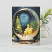 Glass Snowball Christmas:フェスティバルグリーティングカード シーズンカード (スタンド正面)