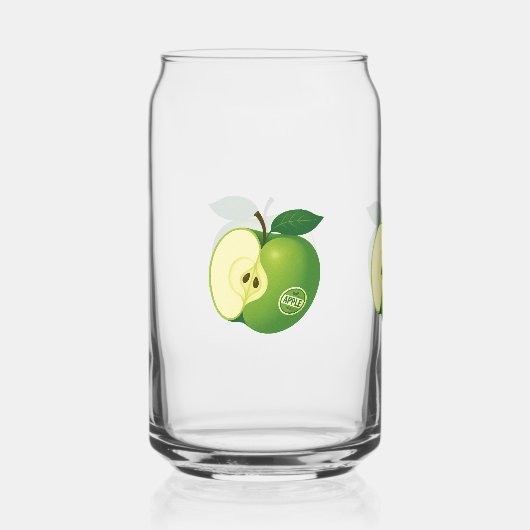 Glass with apple ガラス缶 (正面)