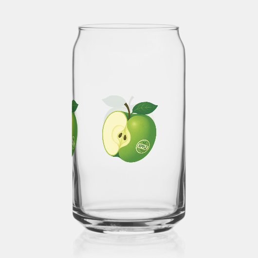 Glass with apple ガラス缶 (裏面)