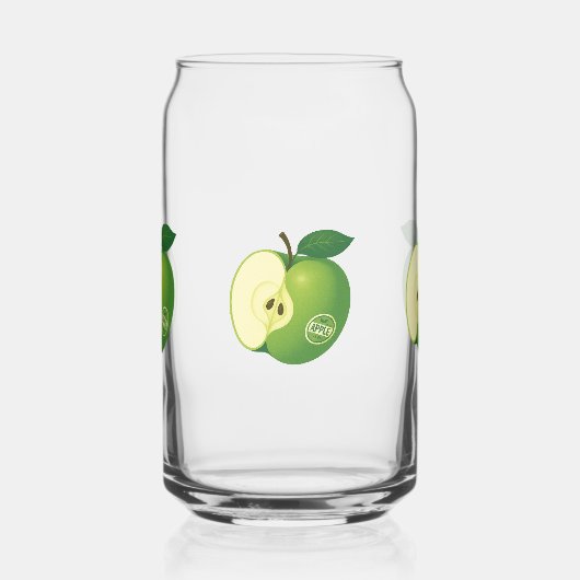 Glass with apple ガラス缶 (左)