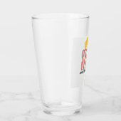Glass with text / verre avec texte rouger et noir タンブラーグラス (右)