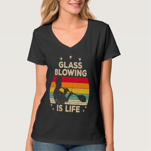 Glassblowing Is Life Saying Glass Blower Tシャツ (正面)