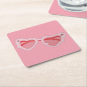 Glasses スクエアペーパーコースター (アングル)