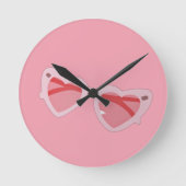 Glasses ラウンド壁時計 (正面)