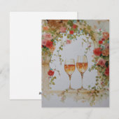 Glasses of sparkling wine under a floral arch  シーズンカード (正面/裏面)