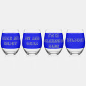 GLASSES WITH WORDS ステムなしワイングラス (正面)