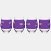 GLASSES WITH WORDS ステムなしワイングラス (左)