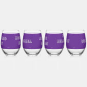 GLASSES WITH WORDS ステムなしワイングラス (右)