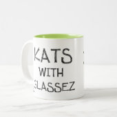 GlassezのKats: Oops Mug教授 ツートーンマグカップ (正面左)