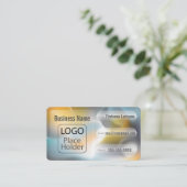 Glassmorphism Planetsビジネスはっきりしたカード 名刺 (スタンド正面)