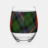 Glassware Multiple Options Plaid Merry & Bright ステムなしワイングラス (左)