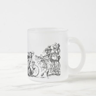 Glastasse "Bicycle Race" フロストグラスマグカップ