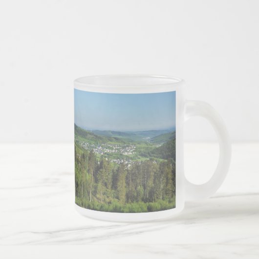 Glastasse Landschaft im Siegerland フロストグラスマグカップ (右)