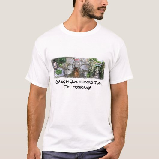 Glastonburyのワイシャツで飲むこと Tシャツ (正面)