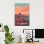 Glastonbury Tor Travel Poster ポスター (ホームオフィス)