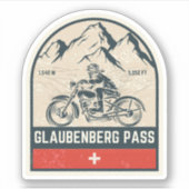 Glaubenbergはスイスアルプスのオートバイツアーを通過する シール (正面)